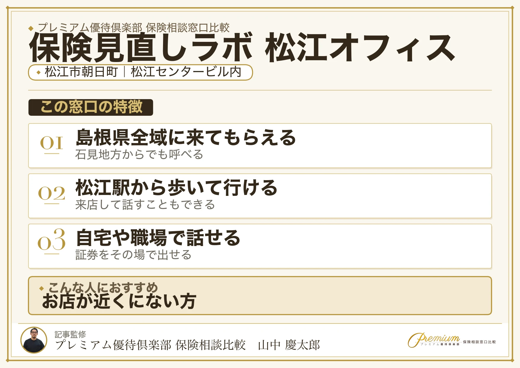 松江市朝日町の松江センタービルにある保険見直しラボ 松江オフィス