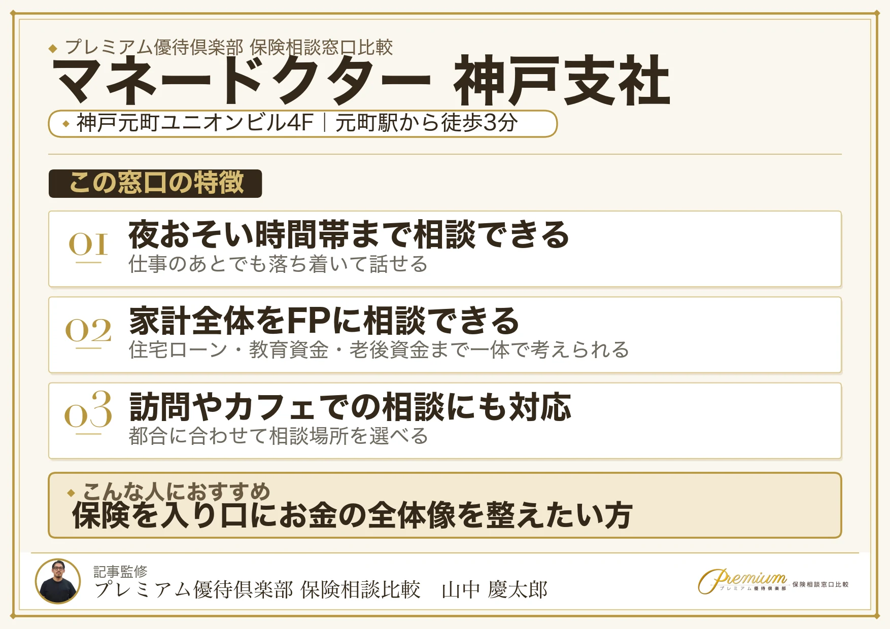 マネードクター 神戸支社の特徴まとめ
