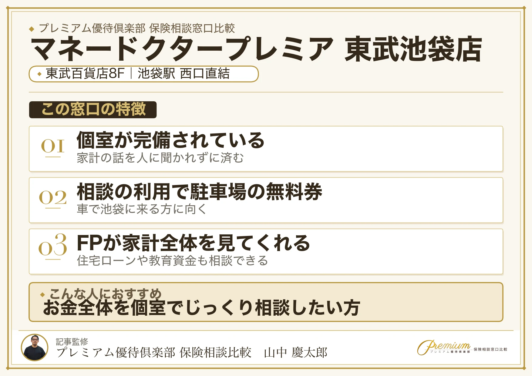 マネードクタープレミア 東武池袋店の店舗紹介