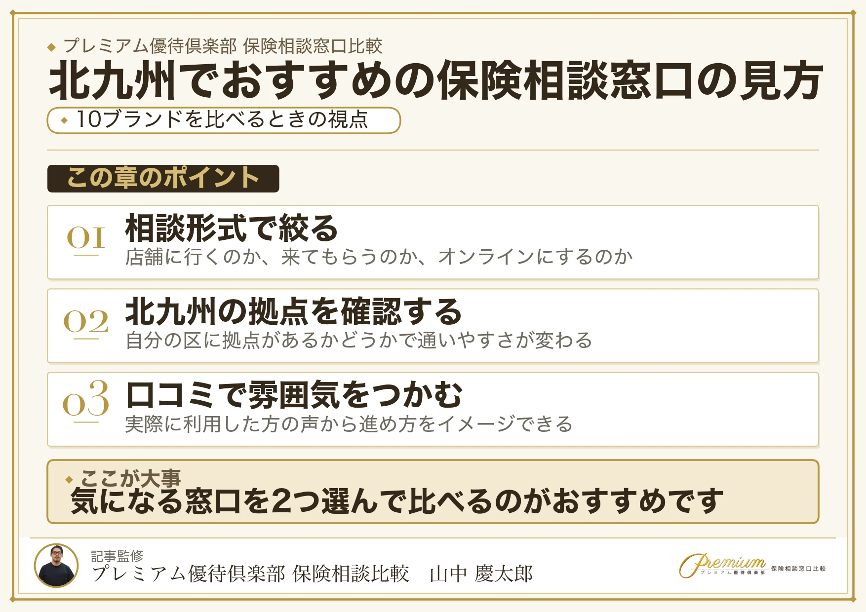 北九州でおすすめの保険相談窓口10ブランドの選び方