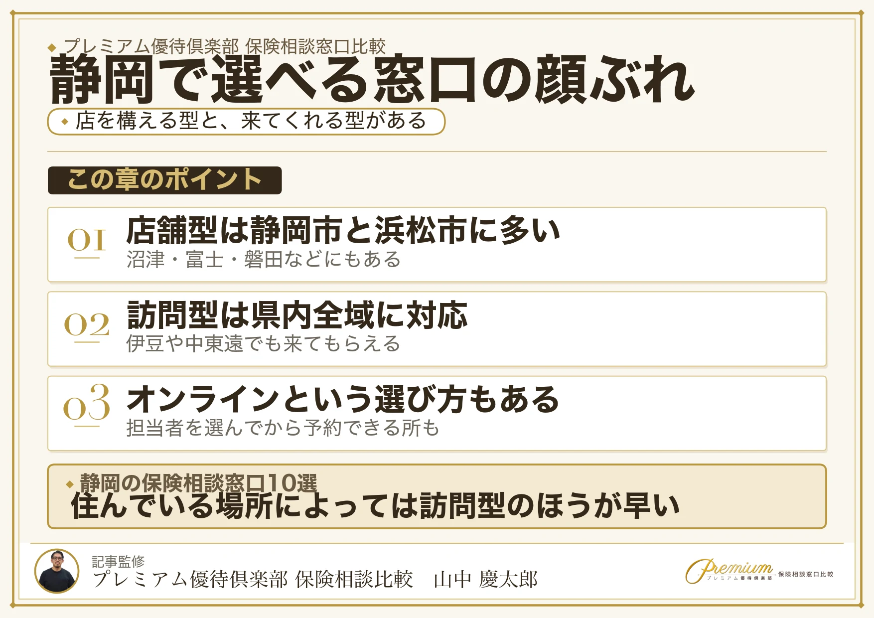 静岡の保険相談窓口10ブランドの選び方