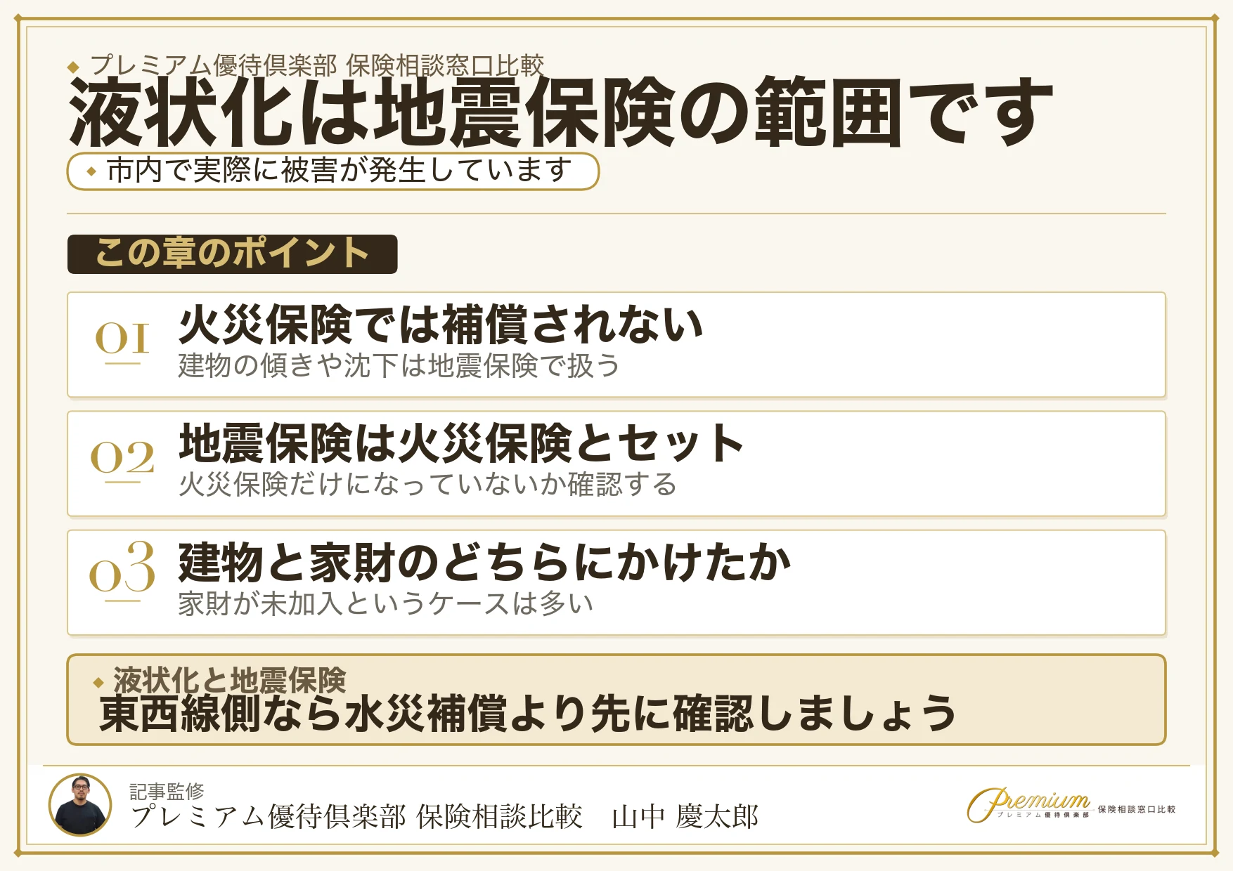 市川で見落とされがちな液状化と地震保険