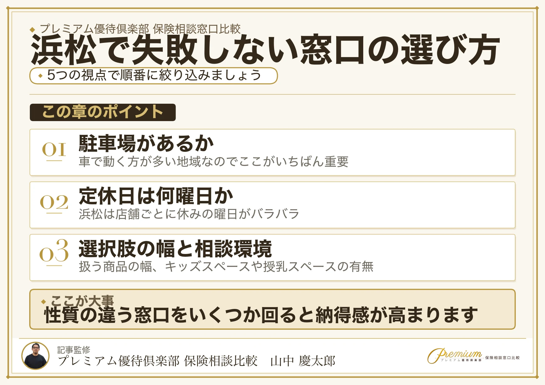 浜松で保険相談窓口を選ぶときの5つの比較ポイント