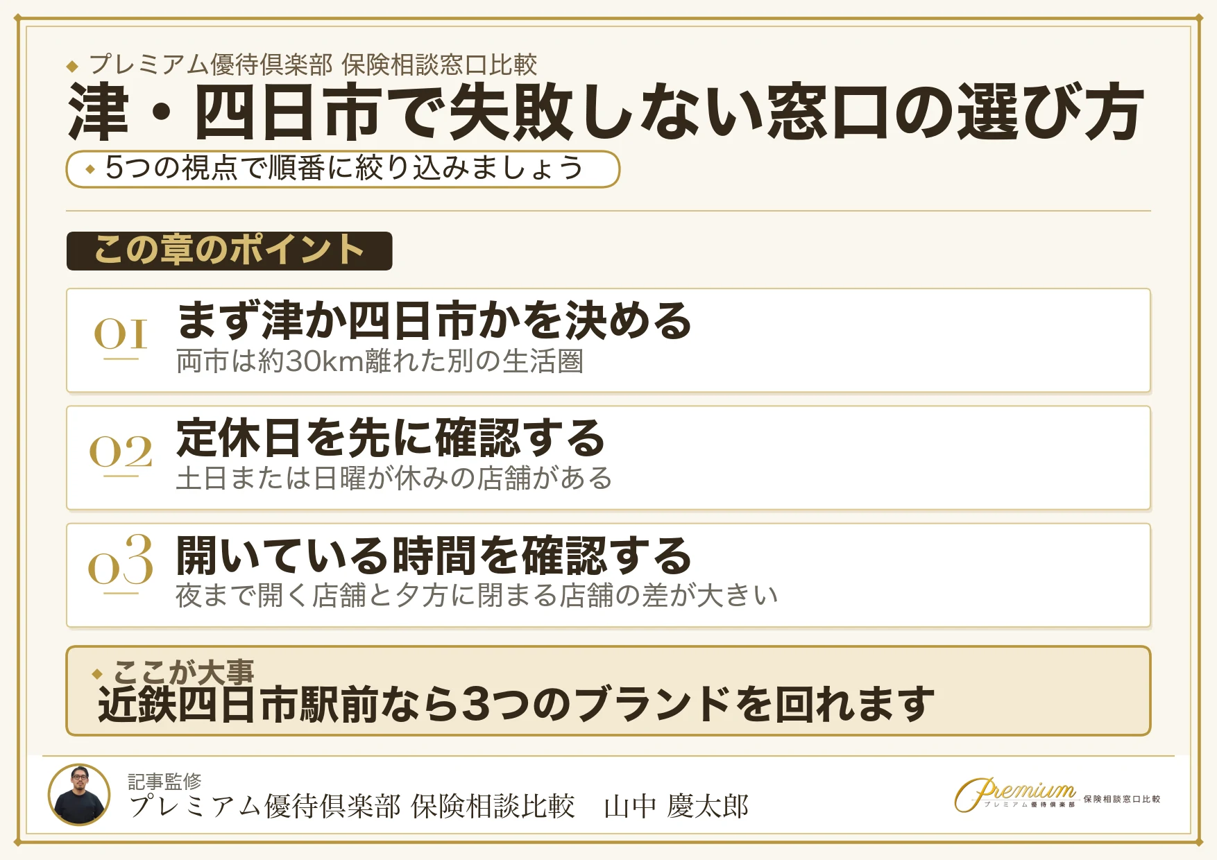 津・四日市で保険相談窓口を選ぶときの5つの比較ポイント