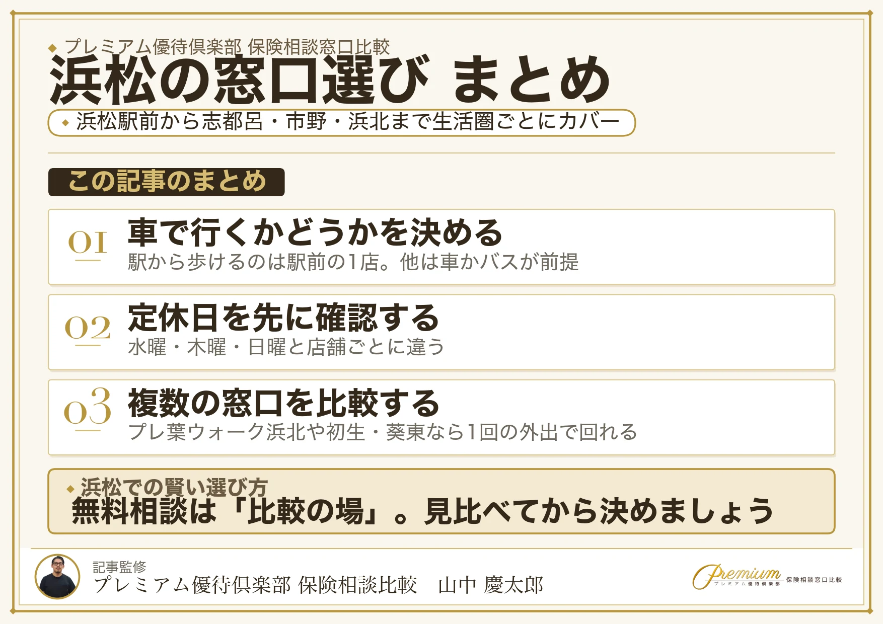 浜松で自分に合った保険相談窓口を選ぶための3ステップ