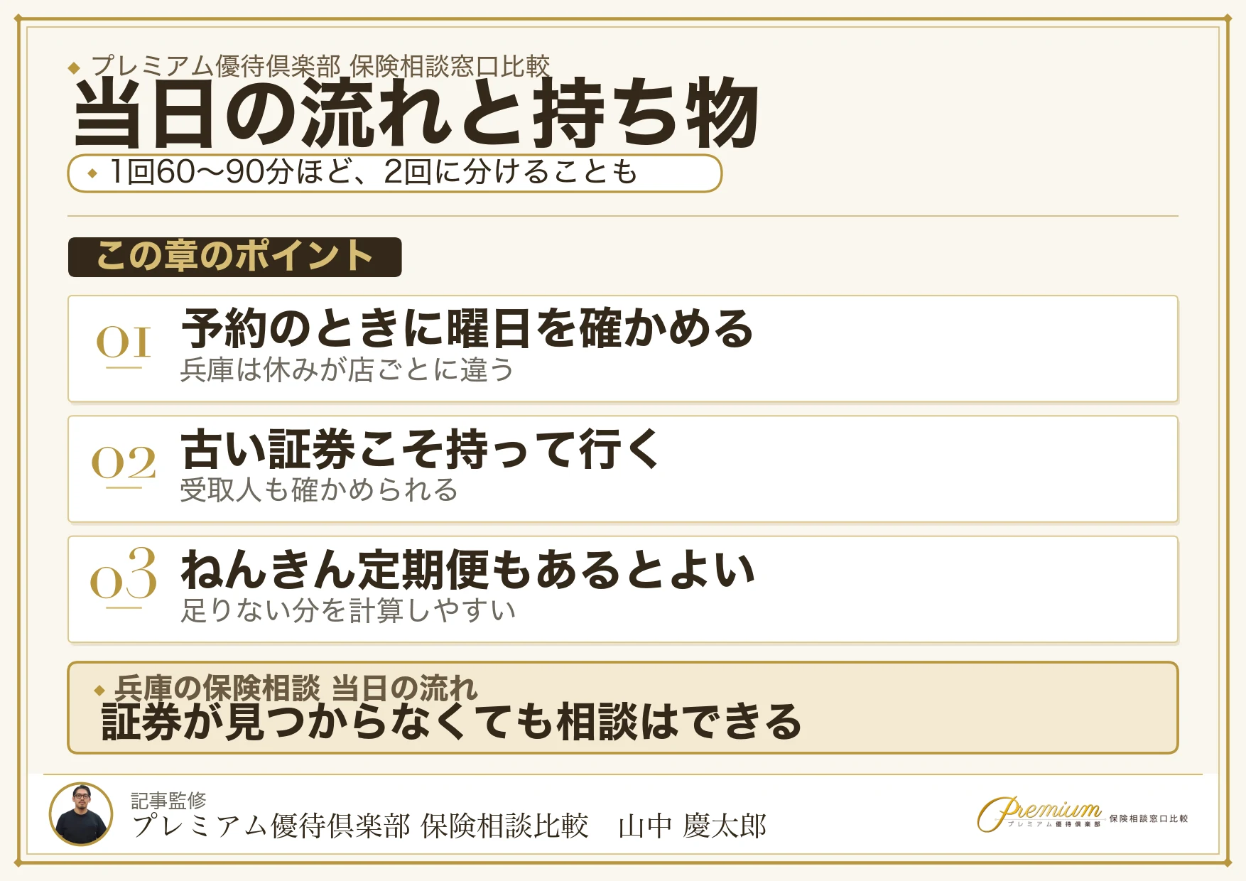 兵庫の保険相談窓口へ行く当日の流れ