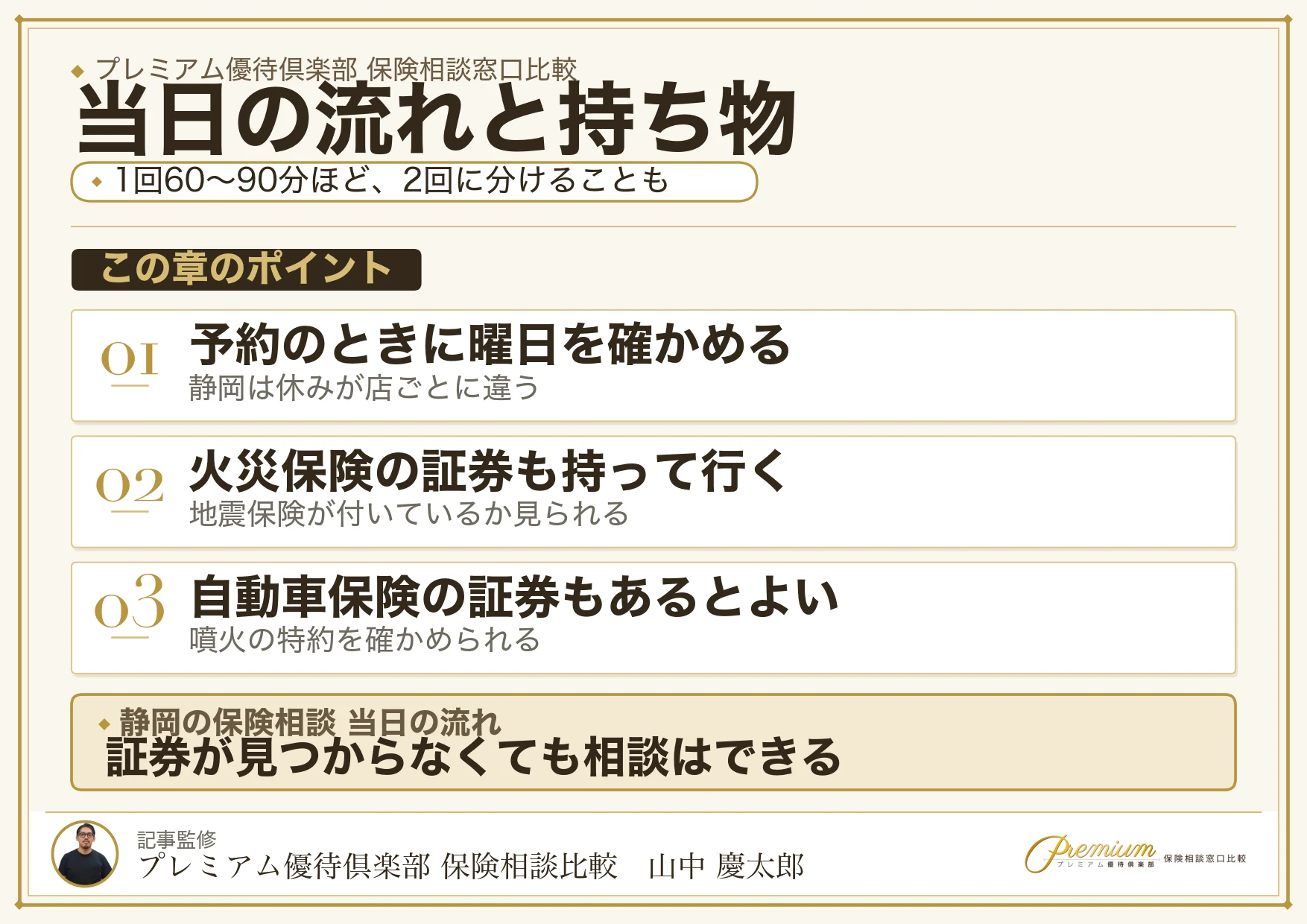 静岡の保険相談窓口へ行く当日の流れ