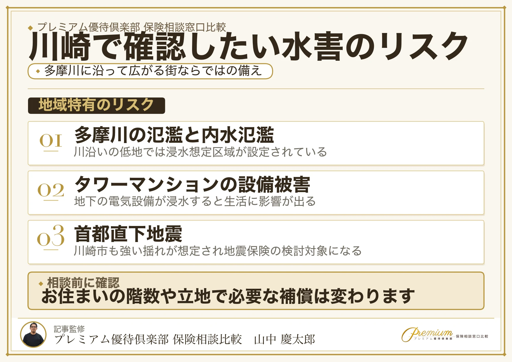 川崎の保険相談で確認したい水災リスクとハザードマップ