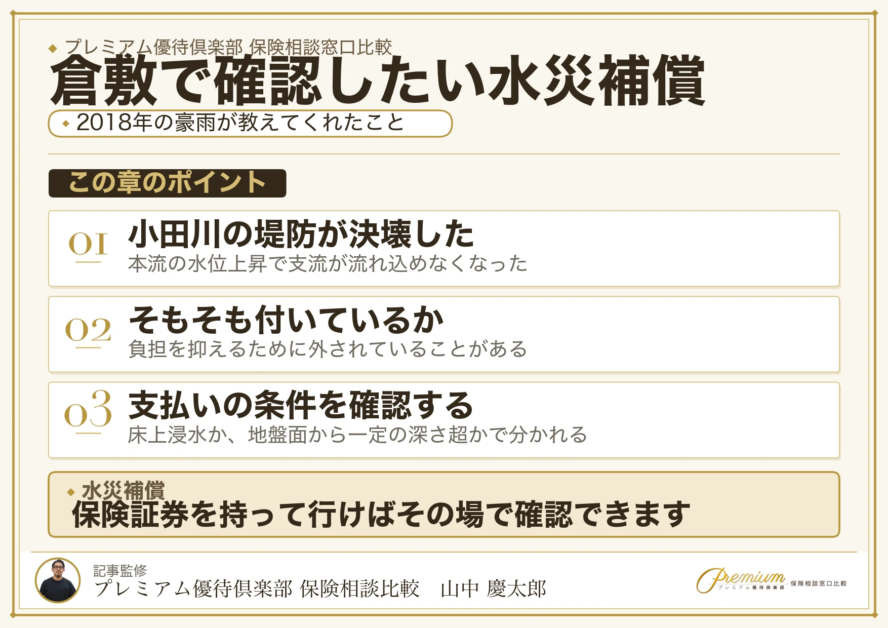 倉敷で確認したい火災保険の水災補償