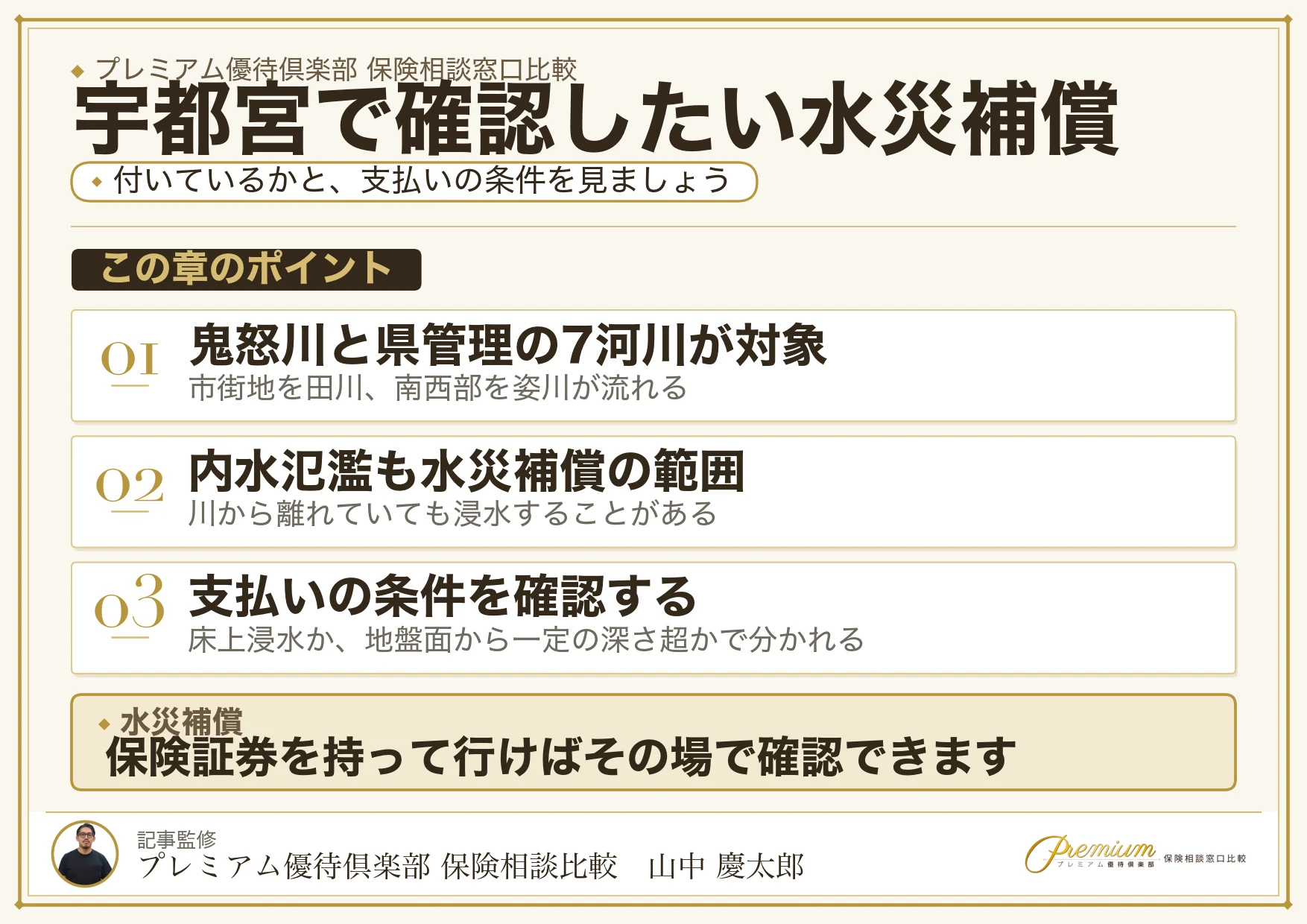 宇都宮で確認したい火災保険の水災補償