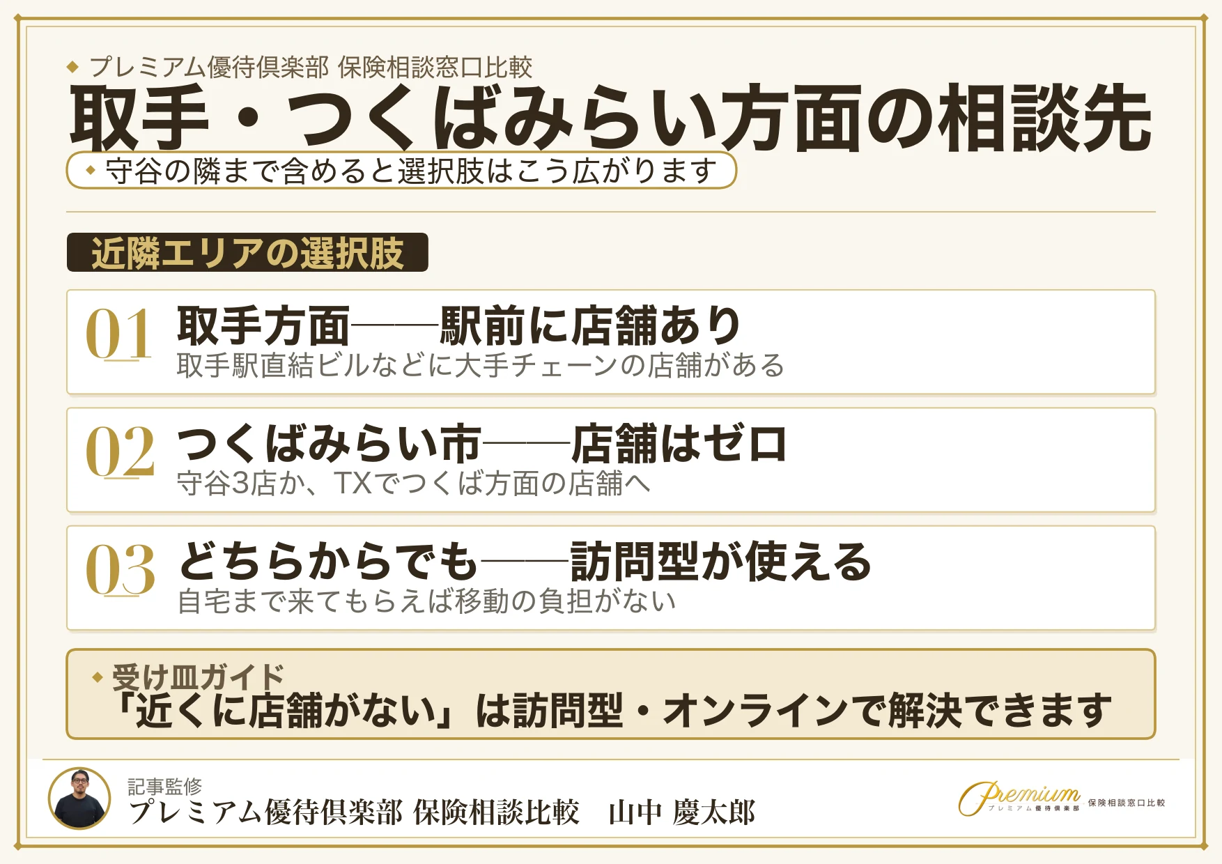 取手・つくばみらい方面の保険相談先の選択肢