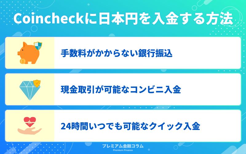 Coincheck（コインチェック）に日本円を入金する方法