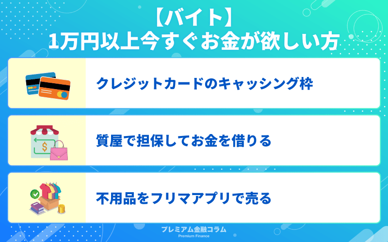 【バイト】1万円以上今すぐお金が欲しい方