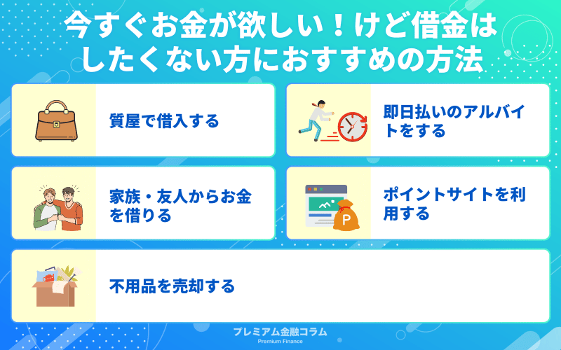 今すぐお金が欲しい！けど借金はしたくない方におすすめの方法